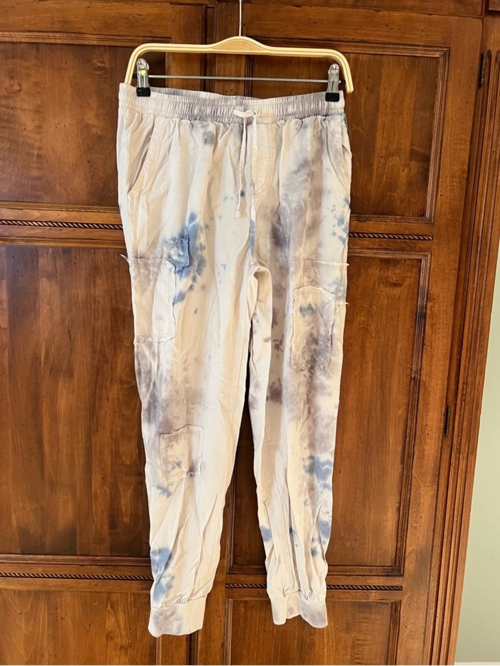 Vintage Havana Light Gray & Blue Tie dye Drawstring Joggers | Size S | Like New